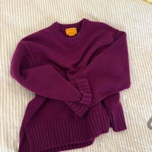 Guest In Residence Women's Purple and Burgundy Jumper